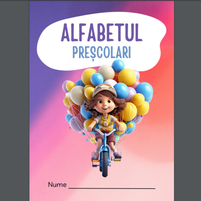 Caiet de lucru pentru preșcolari - Alfabetul 126 pagini