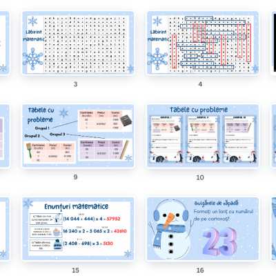 Înmulţirea și împărțirea la  un număr de o cifră. Probleme rezolvabile prin 1-3 operaţii. Metoda reducerii la unitate. Metoda proporțiilor