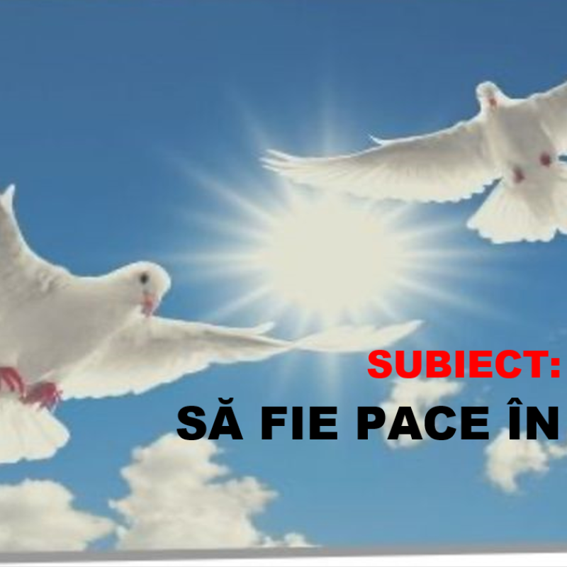 Prima oră- Să fie pace!