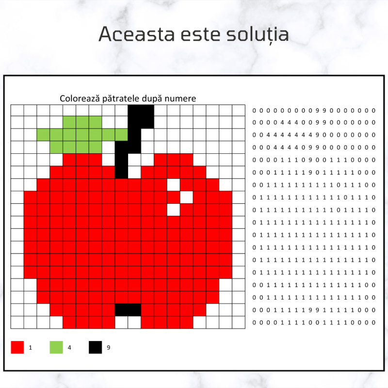 Excel Generator de Jocuri - Colorează după Număr
