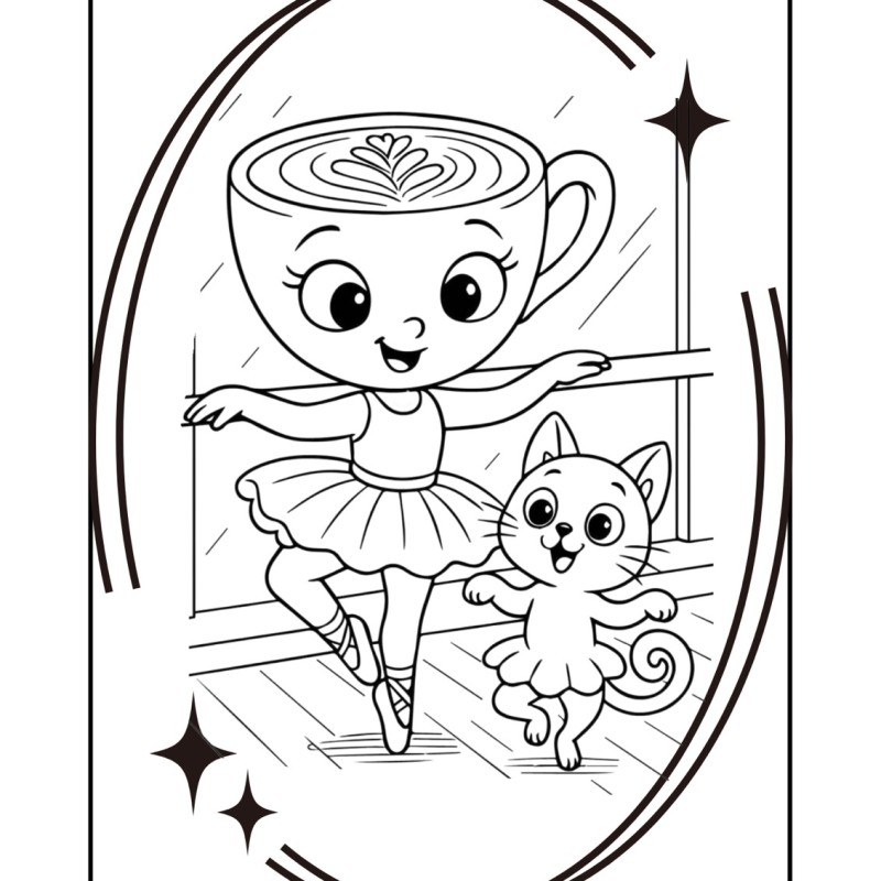 Balerina Capucina &amp; Prietenii ei – Carte de colorat pentru copii [fișier .PDF]