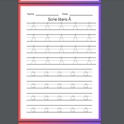 Caiet de lucru pentru preșcolari - Alfabetul 126 pagini