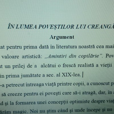 ACTIVITATE EXTRACURRICULARĂ - ȘEZĂTOARE LITERARĂ   „ÎN LUMEA POVEȘTILOR LUI ION CREANGĂ ” Învățământ preșcolar, primar, gimnazial și liceal [fișier .D