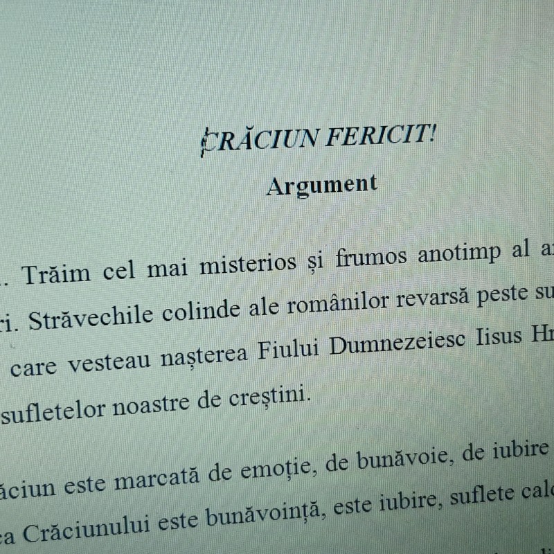 ACTIVITATE EXTRACURRICULARĂ „CRĂCIUN FERICIT” Învățământ preșcolar, primar, gimnazial și liceal [fișier .DOCX]