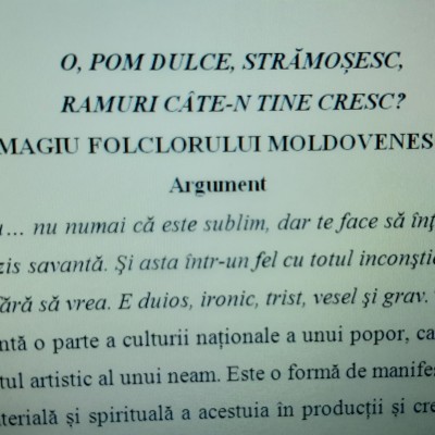 ACTIVITATE EXTRACURRICULARĂ - ȘEZĂTOARE FOLCLORICĂ „O, POM DULCE, STRĂMOȘESC, RAMURI CÂTE-N TINE CRESC?” [fișier .DOCX]