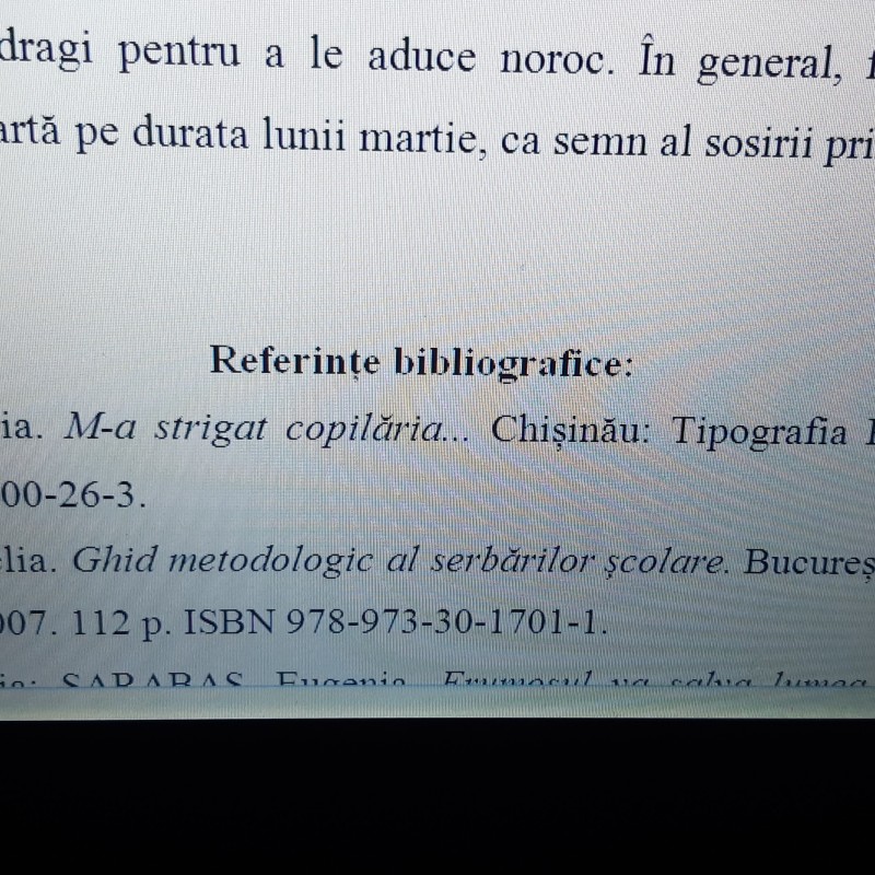 ACTIVITATE EXTRACURRICULARĂ  „MĂRȚIȘOR- FLOARE DE DOR!” [fișier .DOCX]