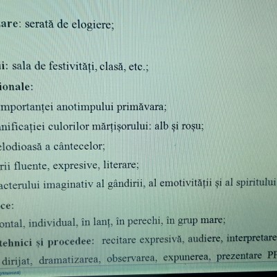 ACTIVITATE EXTRACURRICULARĂ  „REGINA PRIMĂVARĂ!” [fișier .DOCX]