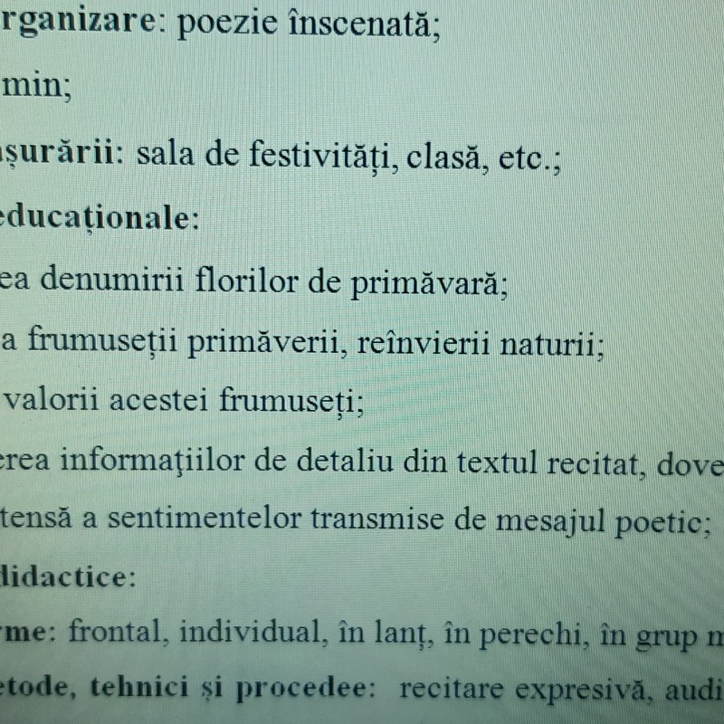 ACTIVITATE EXTRACURRICULARĂ  „ÎN ȚARA FLORILOR!” [fișier .DOCX]