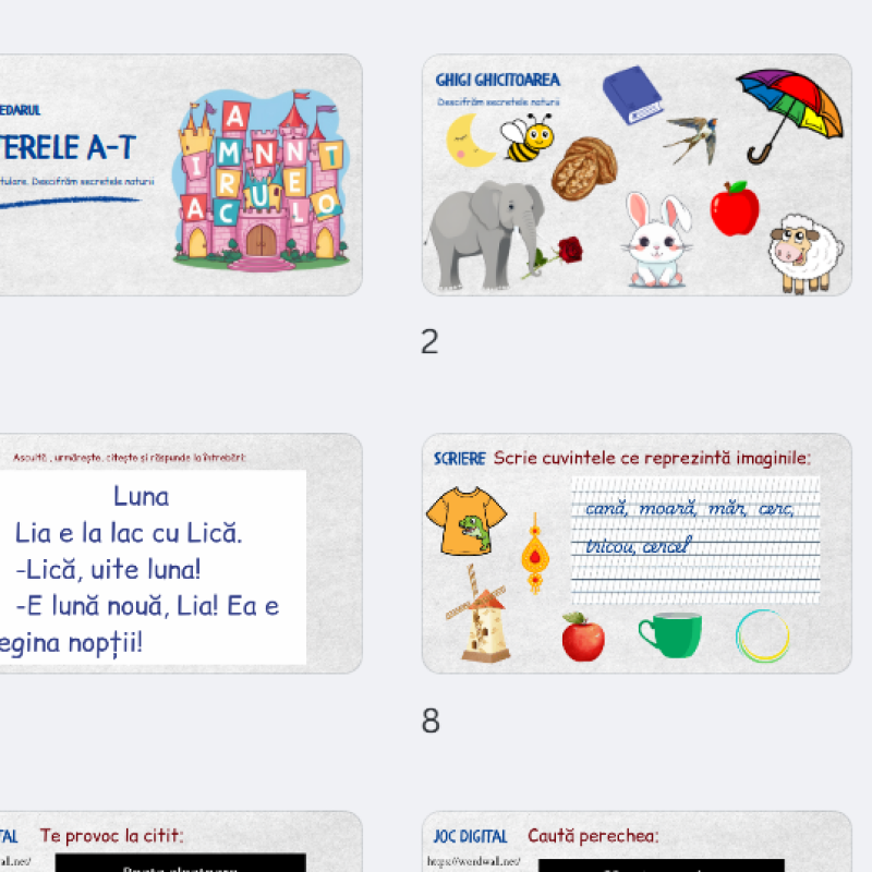 L.Lit.Română. Clasa I-âi. Recapitulare. Sunetele şi literele a-t [fișiere .PPTX + .DOCX + .PDF]