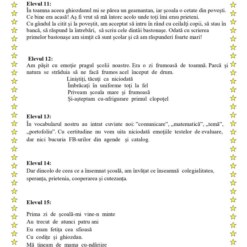 Activitate extracurriculară „Adio, clase primare!” [fișier .doc]