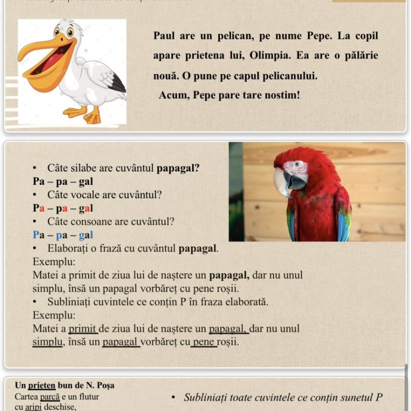 Prezetare - Automatizarea sunetului P în propoziții și fraze [fișier .PPTX]