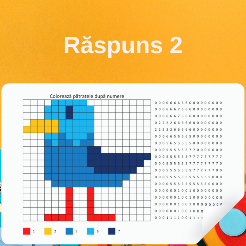 15 Exerciții și Răspunsuri de colorare după numere