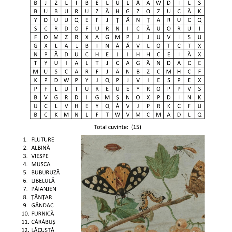 20 exerciții tematice de căutare de cuvinte pentru copii de 7-9 ani