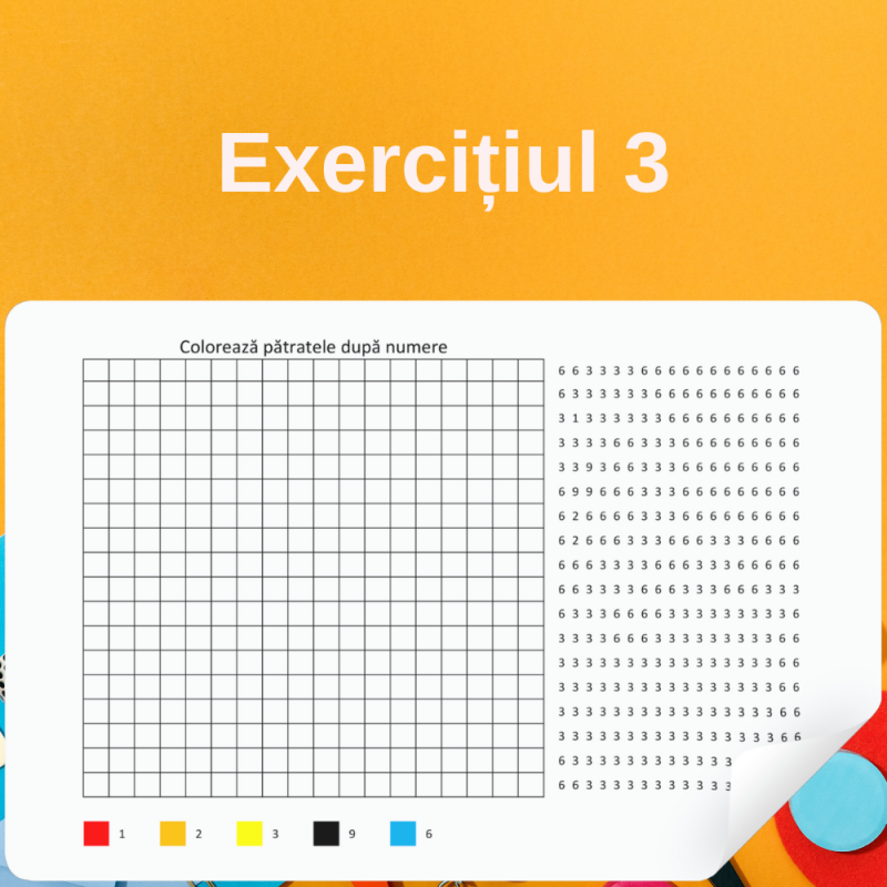 15 Exerciții și Răspunsuri de colorare după numere