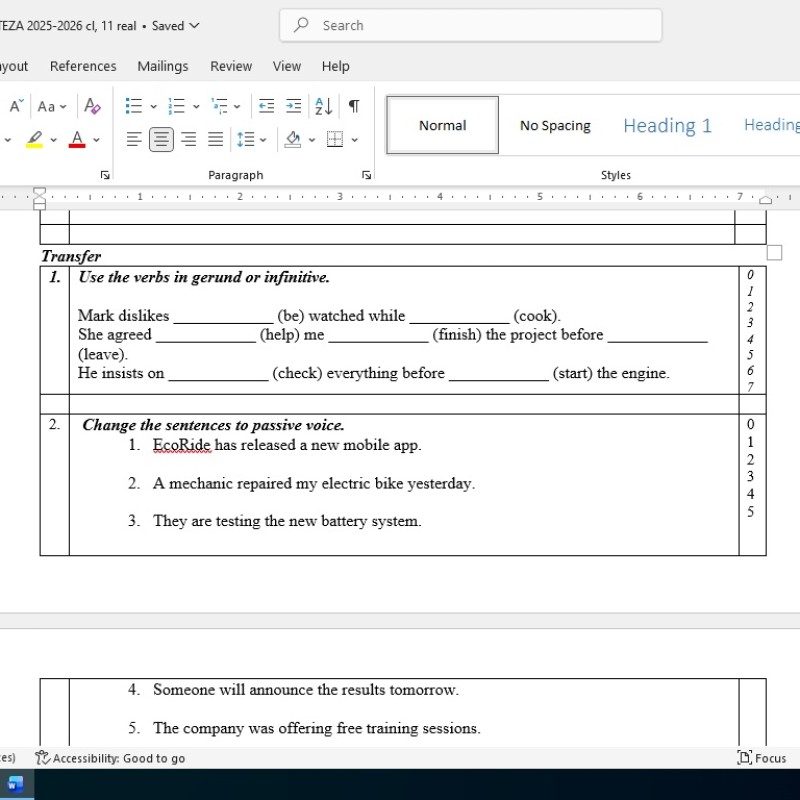 Teza Engleza clasa 11  [fișier .DOCX]