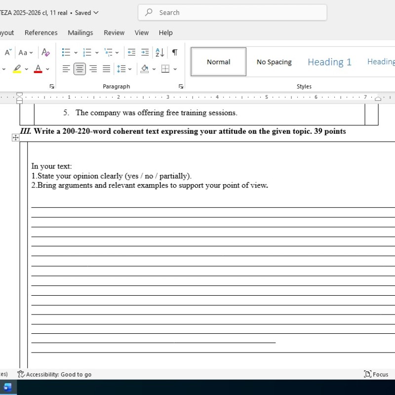 Teza Engleza clasa 11  [fișier .DOCX]