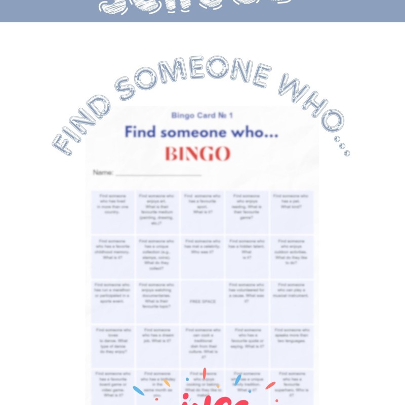 BINGO - Find someone who...
