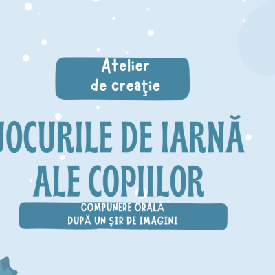 L.Lit.Română. Clasa a III-a. Atelier de creaţie. Compunere orală după un şir de imagini: Jocurile de iarnă ale copiilor [fișier .PPTX]