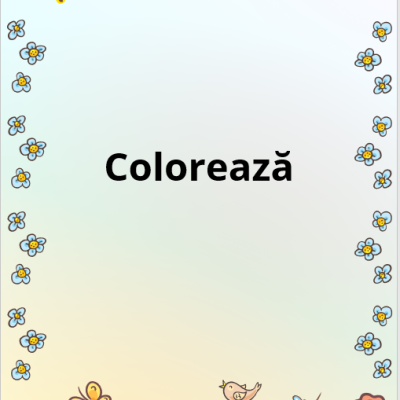 Fișă de colorat
