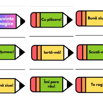 Cuvintele magice - format A4 pentru imprimare și laminare