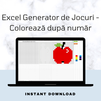 Excel Generator de Jocuri - Colorează după Număr