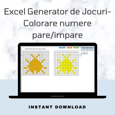 Excel Generator de Jocuri - Colorare Numere Pare/Impare