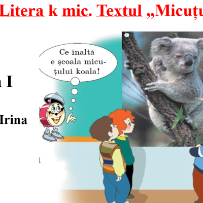 Abecedar_Litera k mic. ,,Micuțul koala”