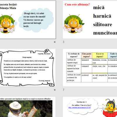 Profesii de vis, PPT_clasele 1-4