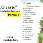Clasa I - pentru poezia „O carte”, de C. Dragomir - partea 1 + 2 - Dimitriu I [fișier .PPTX]