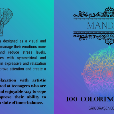 MANDALA - 100 COLORING PICTURES [fișier .PDF]