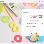 Copertă de caiet la Matematică (pentru fată și băiat) –[fișier .PDF]