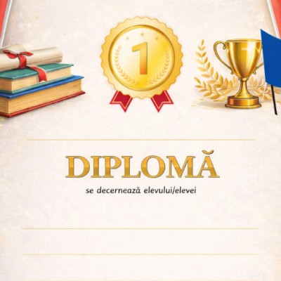Set diplome A4 – Locul I, II, III și Mențiune [fișier .PDF]