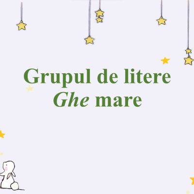 Sunetul [ghe^] şi grupul de  litere de tipar ghe. Ortografia cuvintelor ce conțin grupul de litere ghe, Ghe [fișier .PPTX]