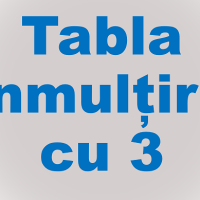 Prezentare interactivă - Tabla înmulțirii cu 3