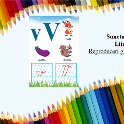 L.Lit.Română. Clasa I-âi. Sunetul [v] şi litera V mare  de tipar. Litera V mare de mână [fișier .PPTX]