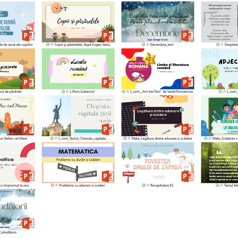 Pachet 17 prezentări clasa a III-a [fișiere .PPTX]