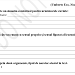 Teza la Limba și literatura română, clasa a X-a, profil umanist– disponibilă în 2 variante [fișiere .DOCX]